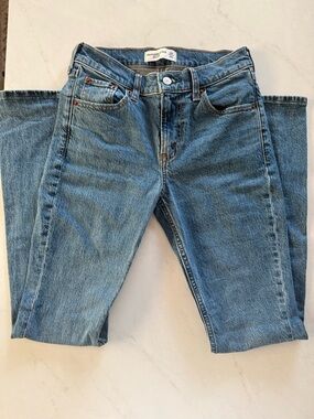 Abercrombie Dark Wash Mid Rise Boot Cut Jeans